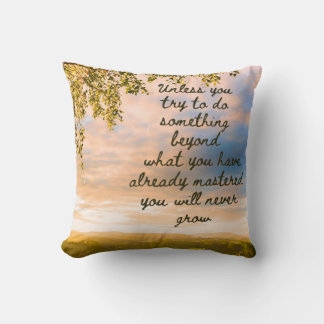 Try Something New Motivational Quote Throw Pillow