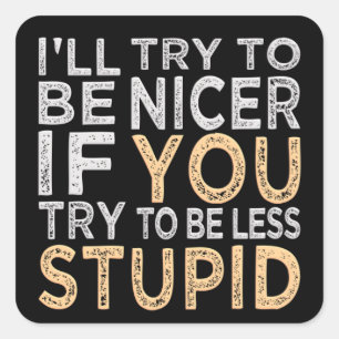 Try To Be Nicer stickers