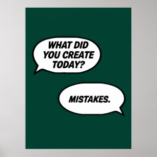 Trying and Failing Poster – Funny Creator Wall Art