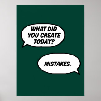 Trying and Failing Poster – Funny Creator Wall Art