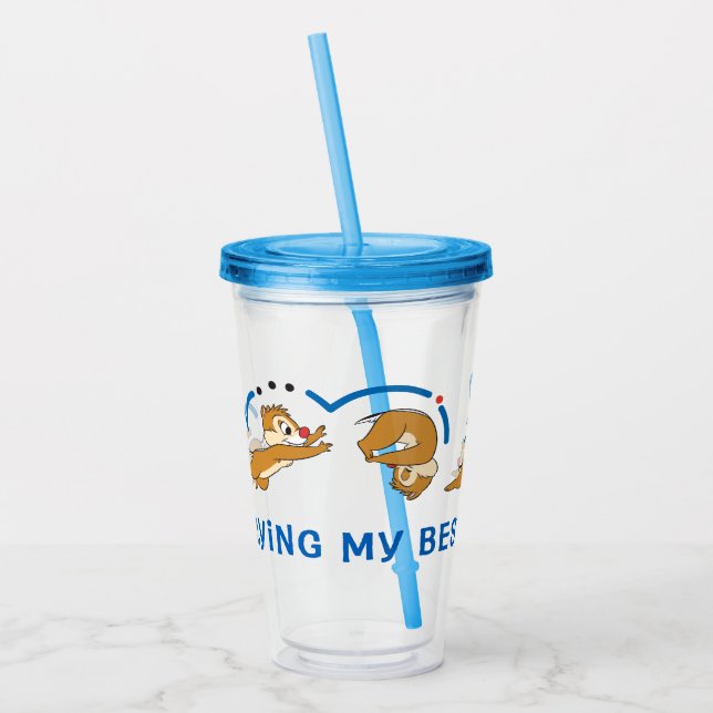 Trying My Best Acrylic Tumbler (Left)