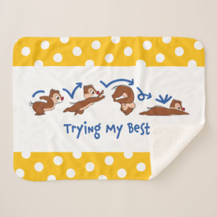 Trying My Best Sherpa Blanket