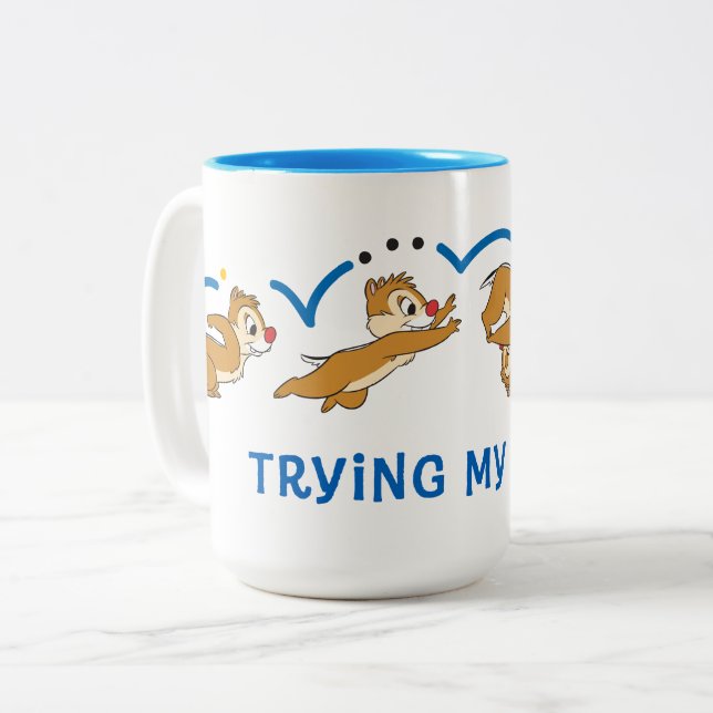 Trying My Best Two-Tone Coffee Mug (Front Left)