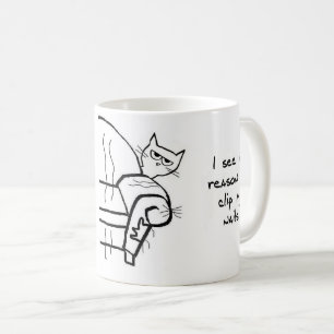 Trying to Clip the Cat's Nails - Funny Cat Mug