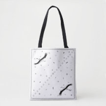 Trypillian Sacred Symbols Black White Tote Bag