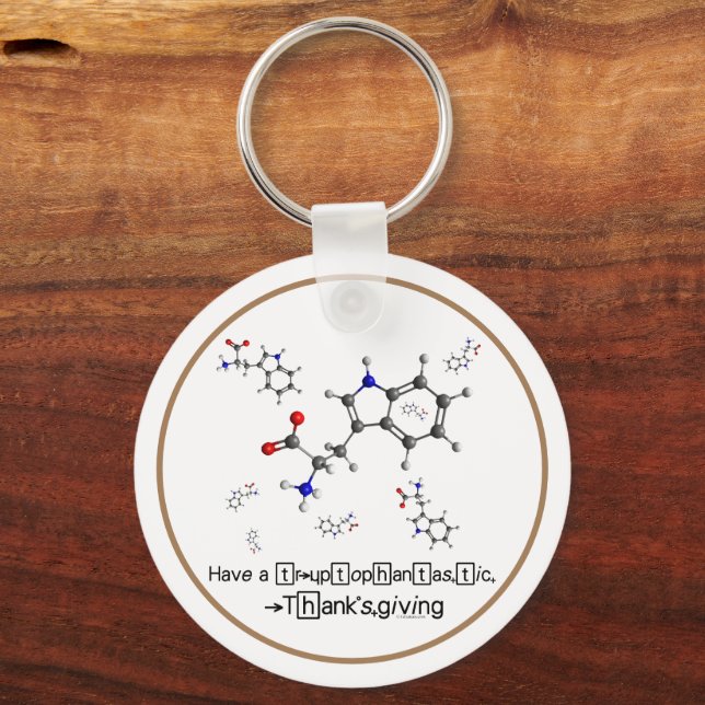 Tryptophan Molecule Keychain (Front)