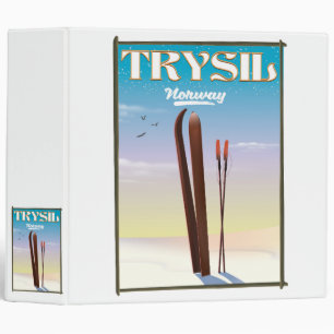 Trysil Norway , Norway ski travel poster Binder