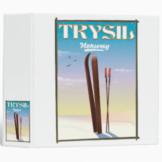 Trysil Norway , Norway ski travel poster Binder