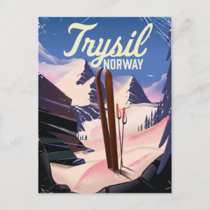 Trysil Norway ski Postcard