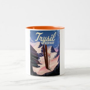 Trysil Norway ski Two-Tone Coffee Mug