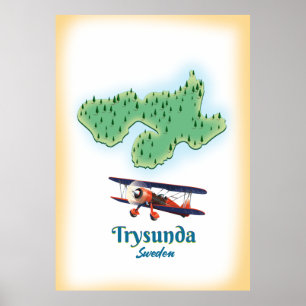 Trysunda Sweden map Poster
