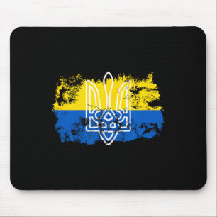 Tryzub Stand United With Ukraine Trident Ukrainian Mouse Pad
