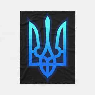 Tryzub Ukrainian Coat Of Arms Ukraine Gift  Fleece Blanket