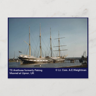 TS Arethusa formerly Peking Moored at Upnor, UK Postcard