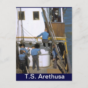 TS Arethusa,Maintenance party Postcard