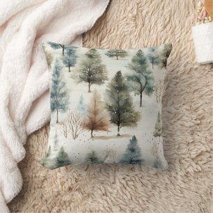 t's snowing on fir trees - throw pillow