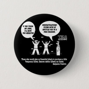 TSA Screening 2 Inch Round Button