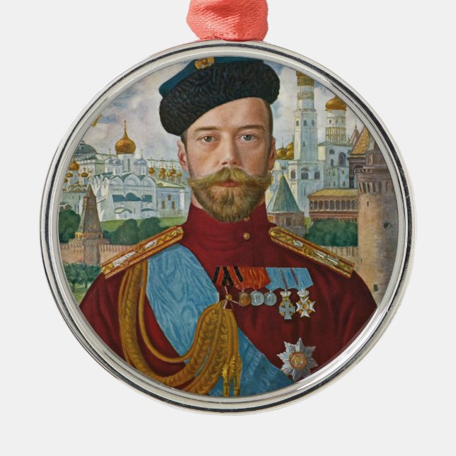 Tsar Nicholas II Metal Ornament (Front)