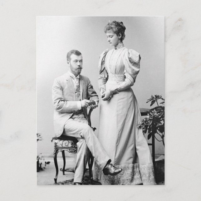 Tsar of Russia & Tsarina Alexandra in 1894 Postcard (Front)