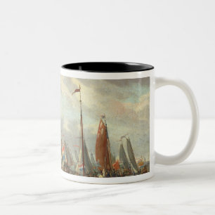 Tsar Peter I visiting England in January 1698 Two-Tone Coffee Mug