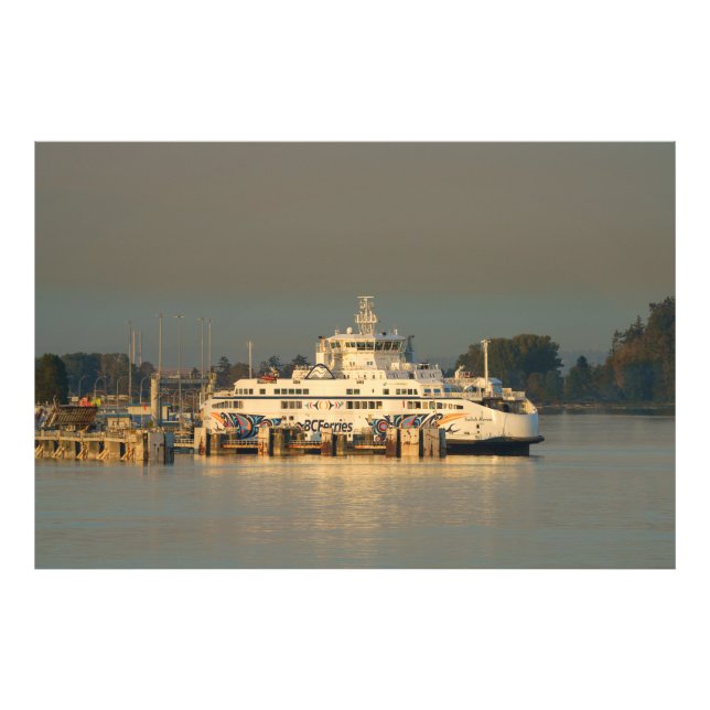 Tsawwassen Ferry At Dusk Photo Print (Front)