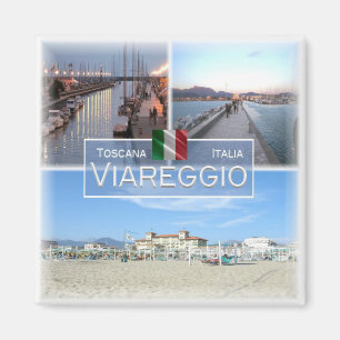 TSC020 VIAREGGIO, Mosaic, Tuscany, Fridge Magnet