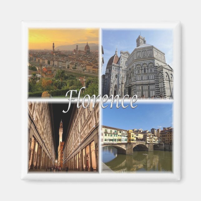 TSC033 FLORENCE, Mosaic, Tuscany, Fridge Magnet (Front)