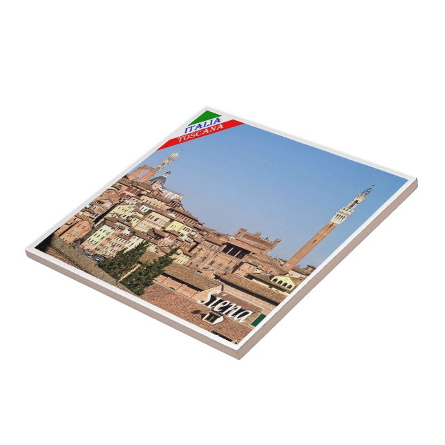TSC042 SIENA Panorama, Tuscany, Tile (Side)