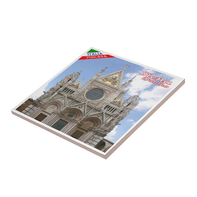 TSC049 SIENA, The Cathedral, Tuscany, Tile (Side)