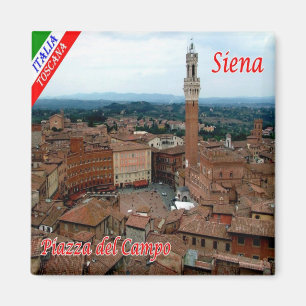 TSC056 SIENA, Piazza del Campo, Tuscany, Fridge Magnet