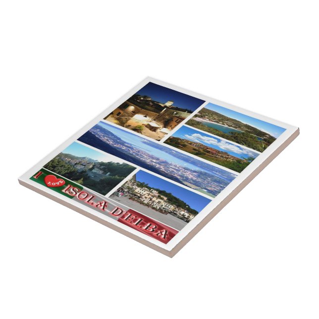 TSC065 ELBA ISLAND I Love, Tuscany, Tile (Side)
