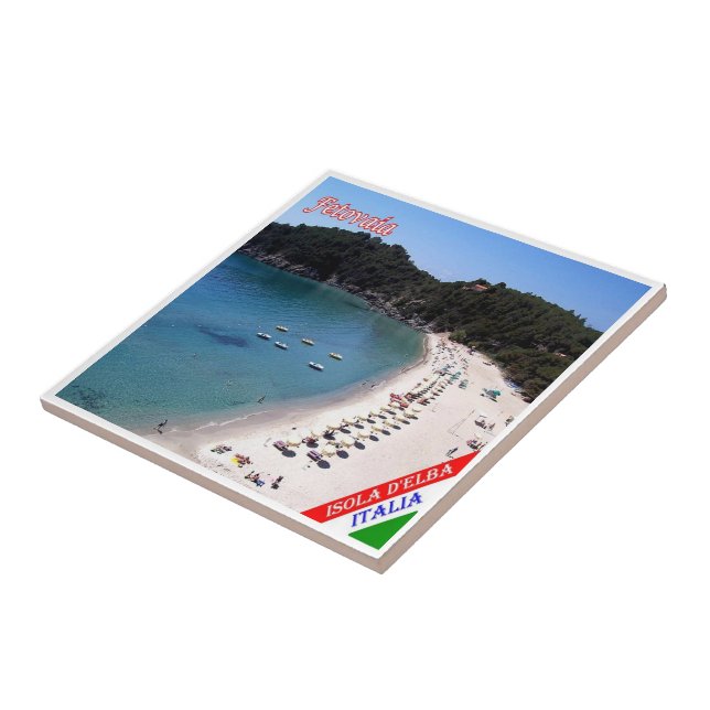 TSC068 ELBA ISLAND, FETOVAIA Beach, Tile (Side)