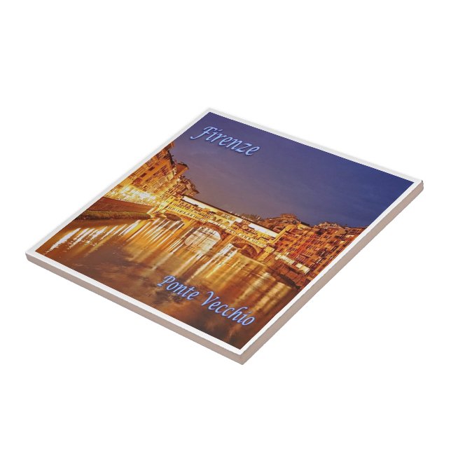 TSC086 FLORENCE, Old Bridge, Tuscany, Tile (Side)
