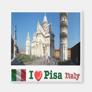 TSC098 PISA I Love, Piazza Duomo, Tuscany, Fridge Magnet