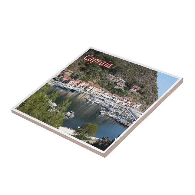 TSC126 CAPRAIA, Little Port,Tuscany, Italy, Tile (Side)
