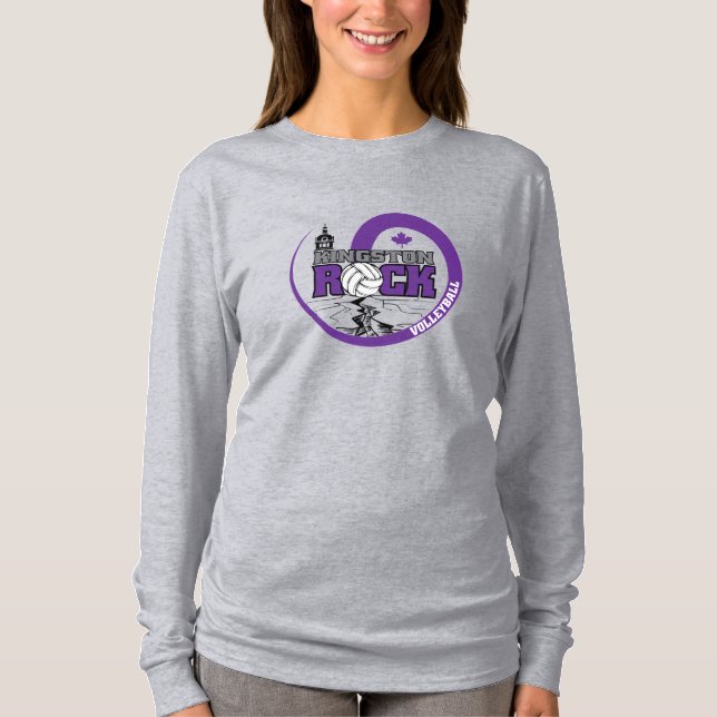 Tshirt à manches longues femmes - gris (Devant)
