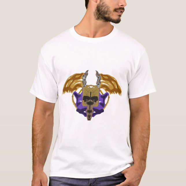 Tshirt avec visage ailé (Devant)