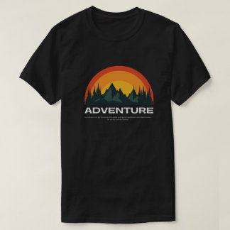 Tshirt Aventure moderne noir et orange