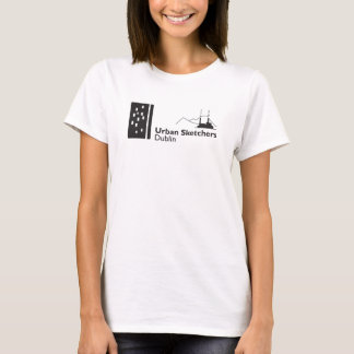 Tshirt blanc avec logo Urban Sketchers Dublin