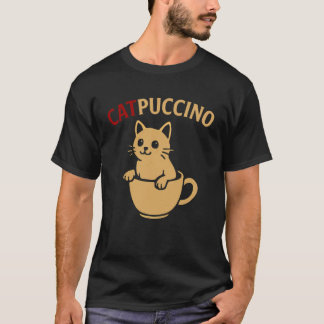 TShirt Café Chat Drôle Café Mignon Cappuccino Café
