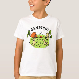 Tshirt Camping Labradors Jaunes