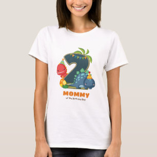 Tshirt d'anniversaire Dino personnalisé pour mama