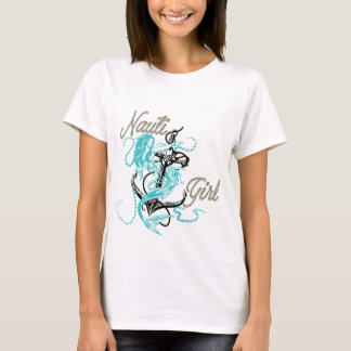 Tshirt de sirène bleu-vert Nauti Girl pour femmes