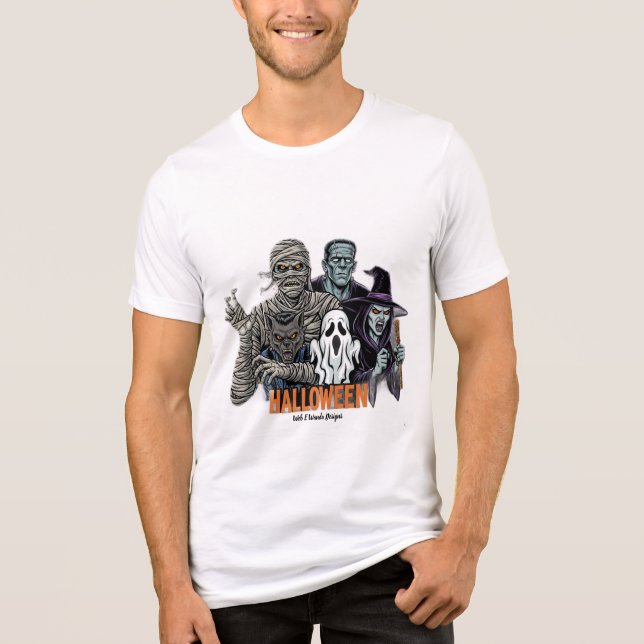 Tshirt des monstres d'Halloween (Recto)