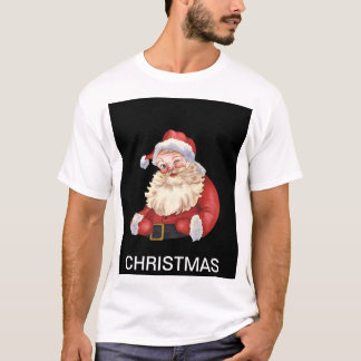 Tshirt design with christmas print welcome store.