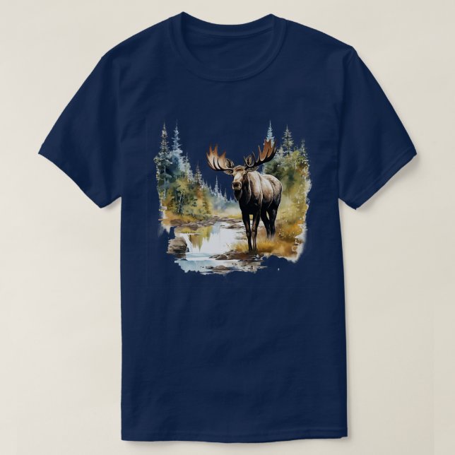 TShirt d'orignaux sauvages 3 (Design devant)