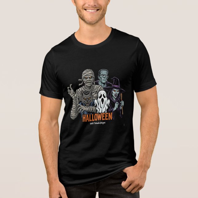 Tshirt éffrayant Halloween Monsters (Recto)