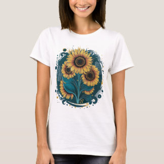 Tshirt femmes Symphonie tournesol