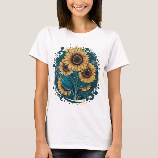 Tshirt femmes Symphonie tournesol (Devant)