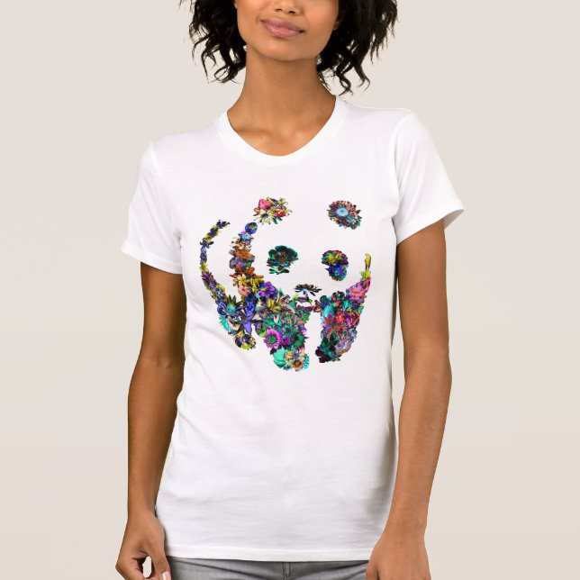 tshirt fleurs panda (Devant)